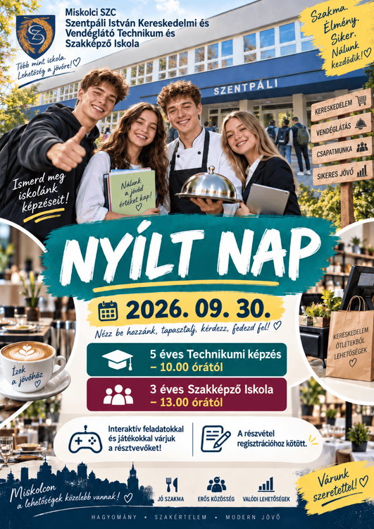 🎓 NYÍLT NAP A TECHNIKUMBAN ÉS A SZAKKÉPZŐ ISKOLÁBAN!