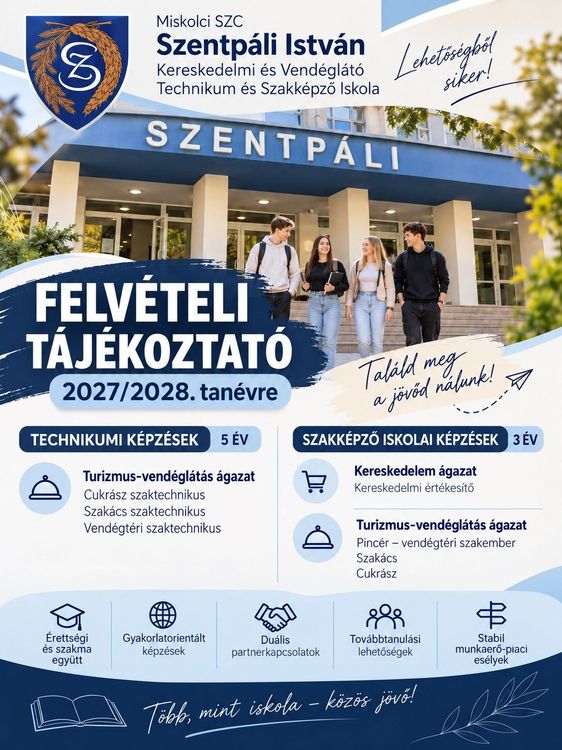 Felvételi tájékoztató a 2027/2028. tanévre