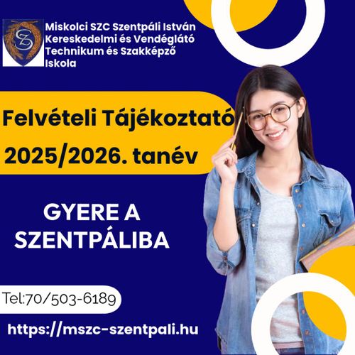 Felvételi tájékoztató a 2025/2026. tanévre