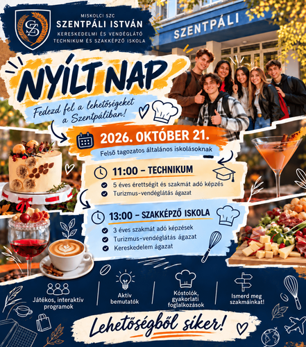 🎓 ÚJABB NYÍLT NAP A SZENTPÁLIBAN!