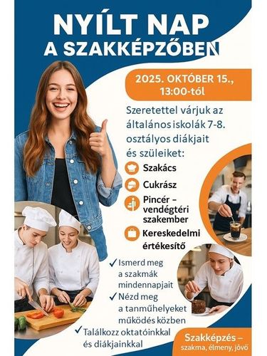 🎉 NYÍLT NAP A SZAKKÉPZŐBEN 🎉